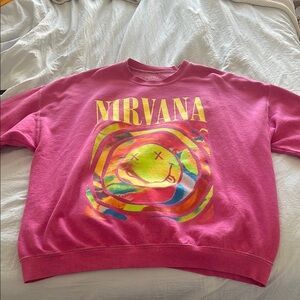 Nirvana Pink Graphic Sweatshirt